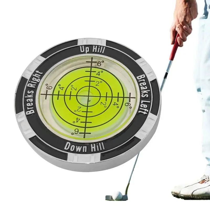 

Golf Green Putt Ball Marker Round Bubble Level Reader High Precision Golfing Putting Aid Horizontal Scale Accessories