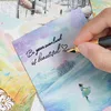 200sheets Scrapbook Paper Junk Journal Supplies Landscape Series DIY Scrapbooking Collage Craft Background Stationery Paper 4