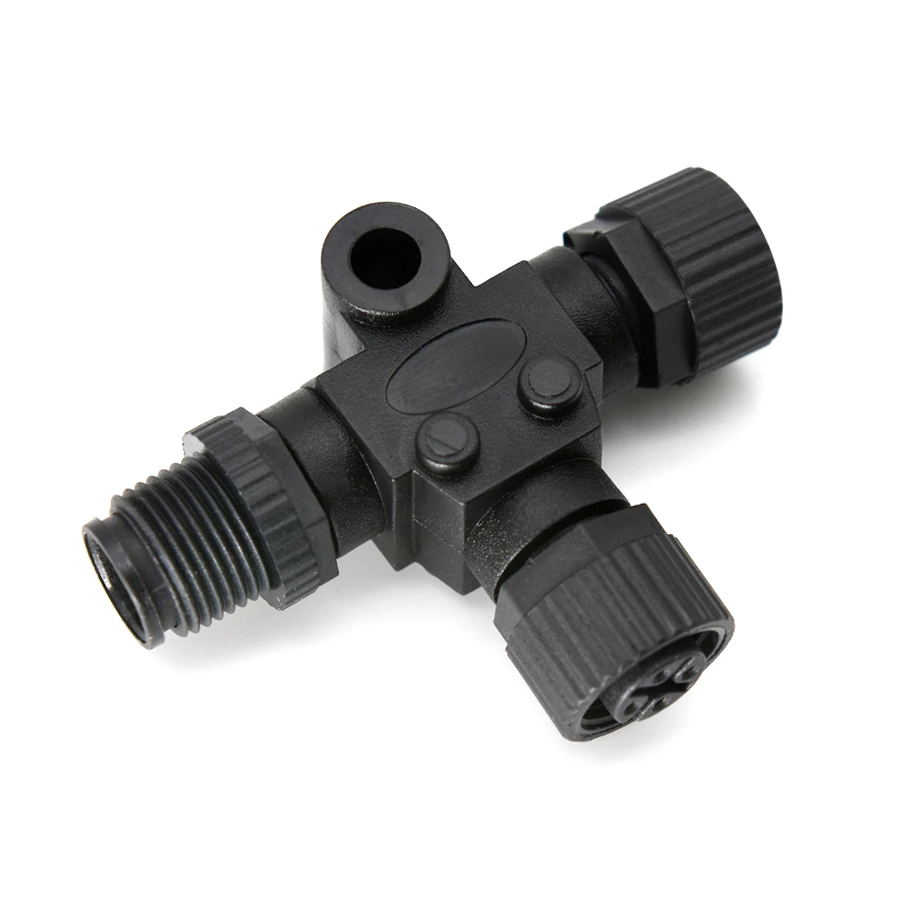 NMEA 2000 T Connector 3 Port T-shaped Three-way Plastic Nut Waterproof NMEA 2000 Starter Kit T-Connector Converter 1/2/4 PCS — view 2