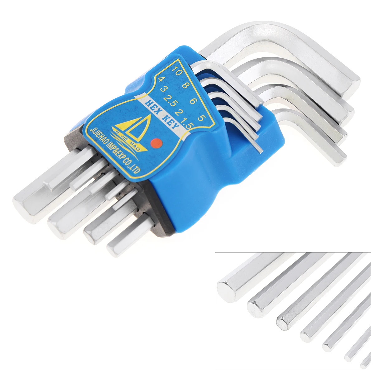 

Multi Standard Portable 9pcs Matte Chrome Spanner Screwdriver Set Tool Kit Hexagon Allen Key Wrench Tools Set