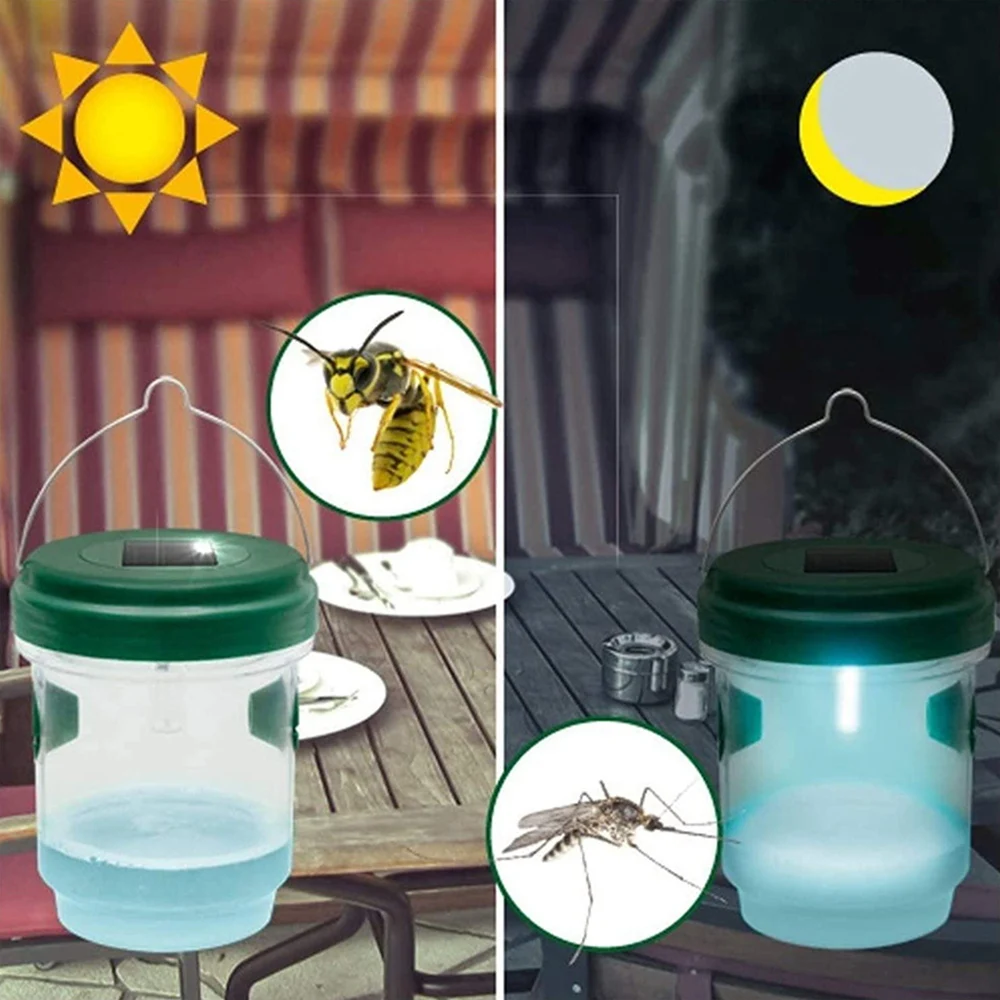 Piège à Guêpes Solaire Suspendu - étanche, Non Toxique, Facile à Utiliser Pour Jardin, Terrasse, Piscine