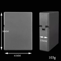 Titanium Shell Fuel Kerosene Lighter Square Head Thickened Sealed Waterproof Lighter Armor Windproof Retro Men Gasoline Lighter 2