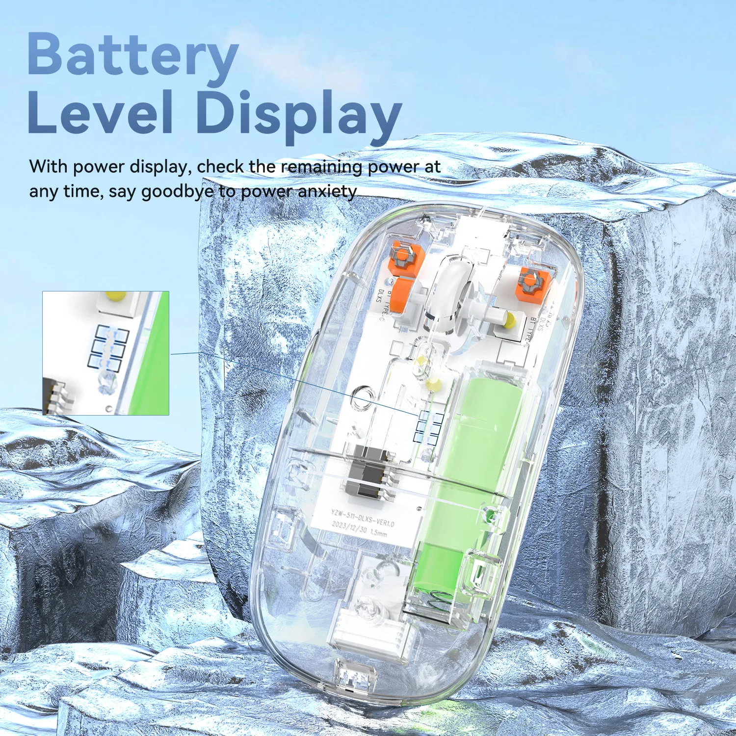 ITLY M9 Charging Transparent Wireless Third Mock Mouse Mute Office Game 2.4G Usb Bluetooth IPad Tablet Portable Mouse