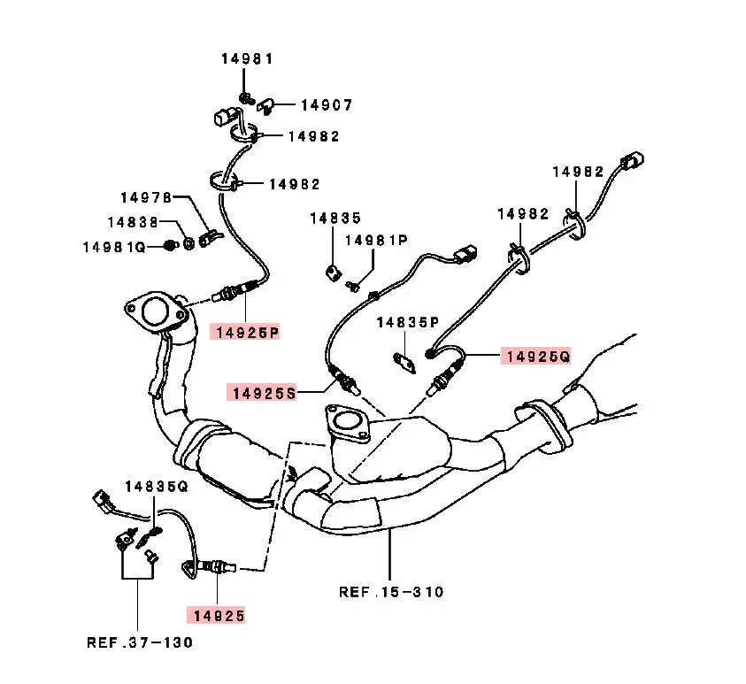 

4PCS Engine Control Oxygen Sensor for Mitsubishi PAJERO MONTERO III 3rd IV 4th 6G75 3.8L MN158916 MN158670 MN158917 MN158918