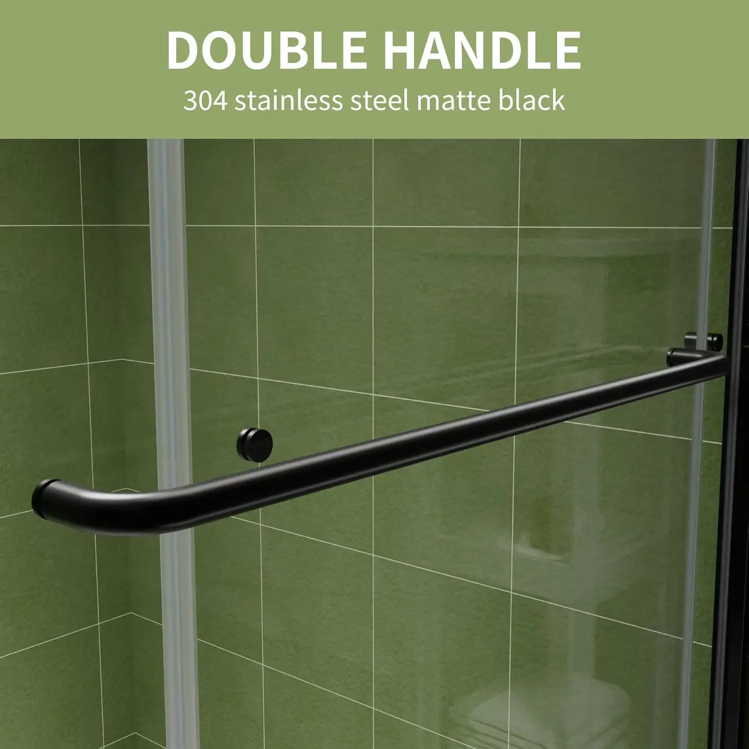 44-48 in.W x70 in.H Semi-Frameless Sliding Shower Door,Sliding Shower Door with 1/4" (6mm) Clear SGCC Tempered Glass 6