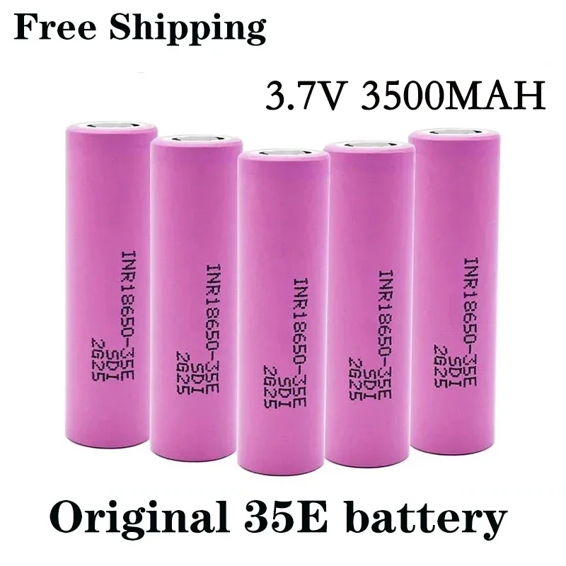 

New Origineel Voor Samsung 18650 3500Mah 20A Ontlading INR18650 35E 1-10PCS 3.7V Li-Ion Oplaadbare Battery+free Shippin