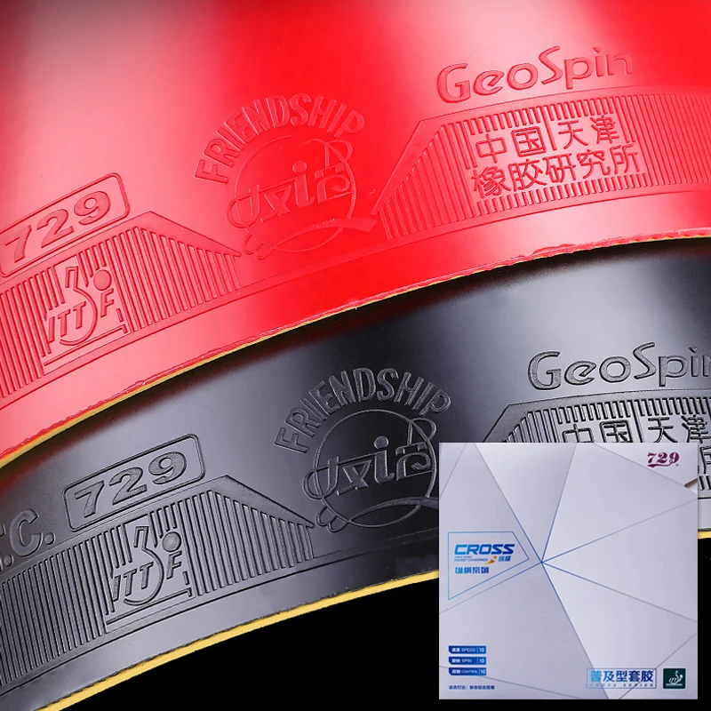 

Original Friendship 729 Table Tennis Rubber Cross Series Tacky Pips-in Ping Pong Training Rubber with Cake Sponge ITTF Approved