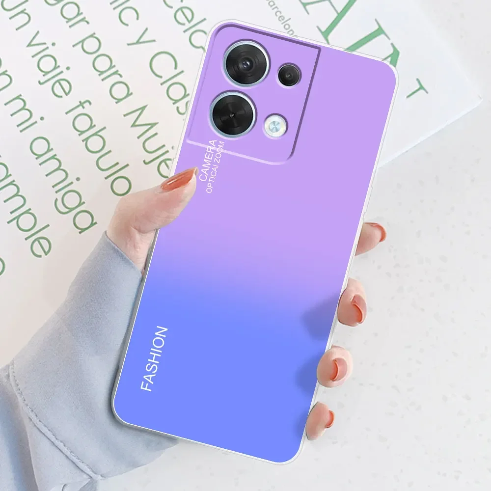 Custodia DESSEN Per OPPO Reno8 5G, Cover Trasparente In TPU Con Cornice Colorata, Ultra Sottile, Antiscivolo, Anti Ingiallimento, Rosa