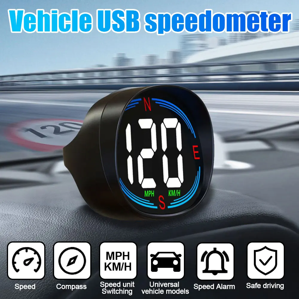   ڵ HUD GPS Tacho  ÷ ħ MPH KMH  B OBD2 ڵ ׼, ǰ