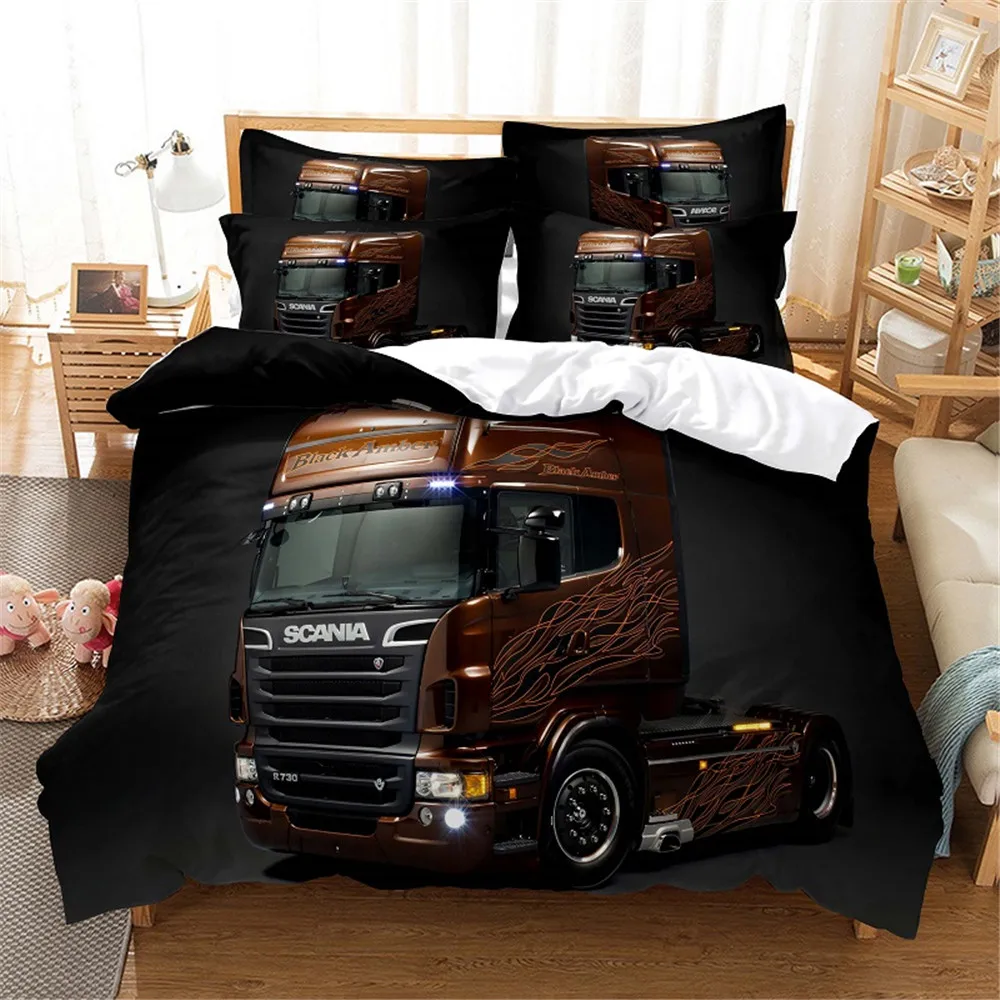 

3D Heavy Truck Bedding Set Queen Bedding Home Textiles Set Bedclothes Santa Duvet Cover Set Juego De Cama Duvet Cover Set