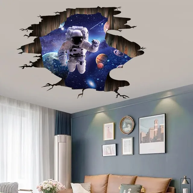 Astronaut Wall Decals Vinyl Wall Decal Astronaut Spaceman Space Suit