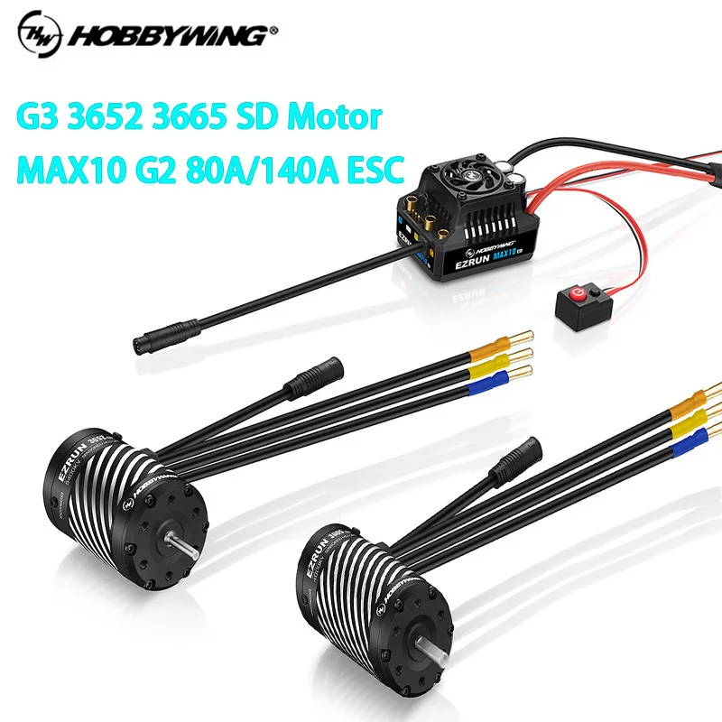 Hobbywing Ezrun MAX10 G2 80A Combo with 3652SD-3300kV 3,175 shaft