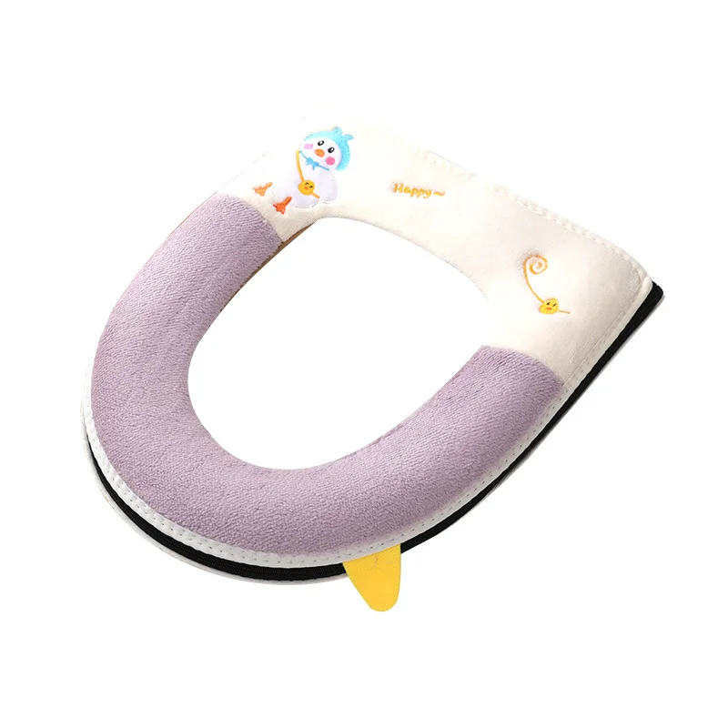 Home Toilet Mat with Handle Cute Duck Zipper potty Cushion Thickened soft Toilet Seat pad Covers warm Closestool cape universal 6