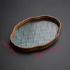 Glass cosmetic storage tray, dry brewing tray, Kung Fu tea set, small tea table, living room office tea tray storage tray 5