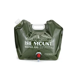 Large Capacity Collapsible Outdoor Water Bag with Faucet - 7.5L/8L (Green 1pcs 7.5L)