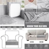 Velvet Sofa Cover Stretch Chesterfield Couch Covers for 1/2/3/4 Seater Cushion Couch Sofa Slipcover Washable Furniture Protector 5