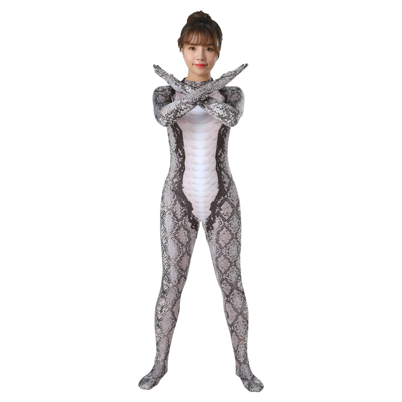 

Factory Supply Halloween Cosplay Costumes Women Suit Party Tight Female Evil Snake Sexy Halloween Costumes for Women Zentai