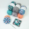 Scrubby Yarn for Scrubbies 6pcs Scrubbing Yarn Rainbow Colored Polyester for Dish Scrubber Crochet Knitting Project Craft Kit 4