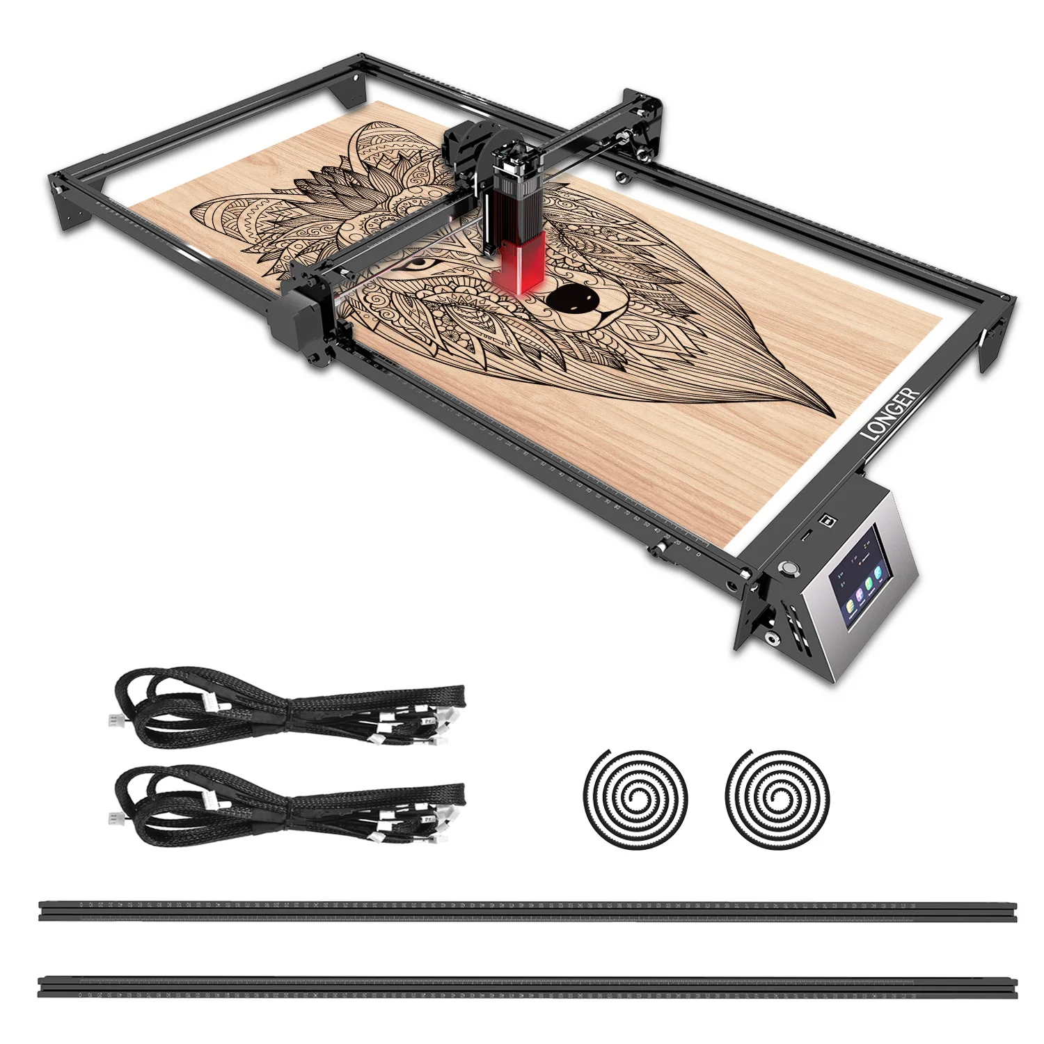 

LONGER Extension Kit For Longer Ray5 5W 10W 20W Engraving Area is Expanded to 15.7"*33.5"(400 * 850mm) Y Axis And Accessories