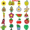 Pack 50 Llaveros de Plantas y Frutas: Monstera, Cereza, Palta | Emoape