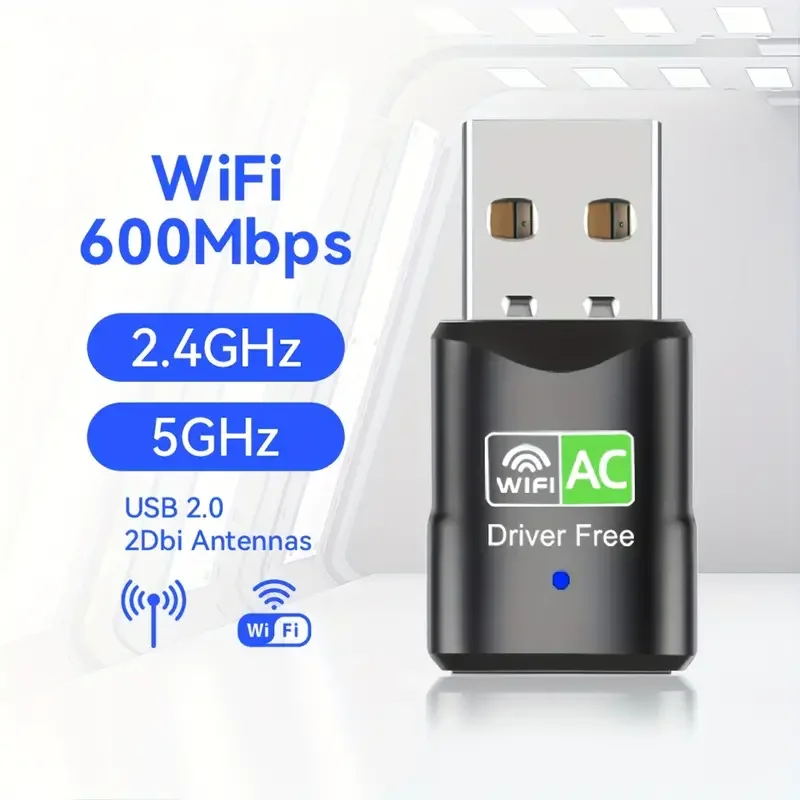 Adattatore Wifi Usb 600Mbps Adattatore Wi Fi 2.4G E 5Ghz Usb Ethernet Pc Adattatore Wi-Fi Lan 300Mbps Dongle Wifi Ricevitore Wifi Ac