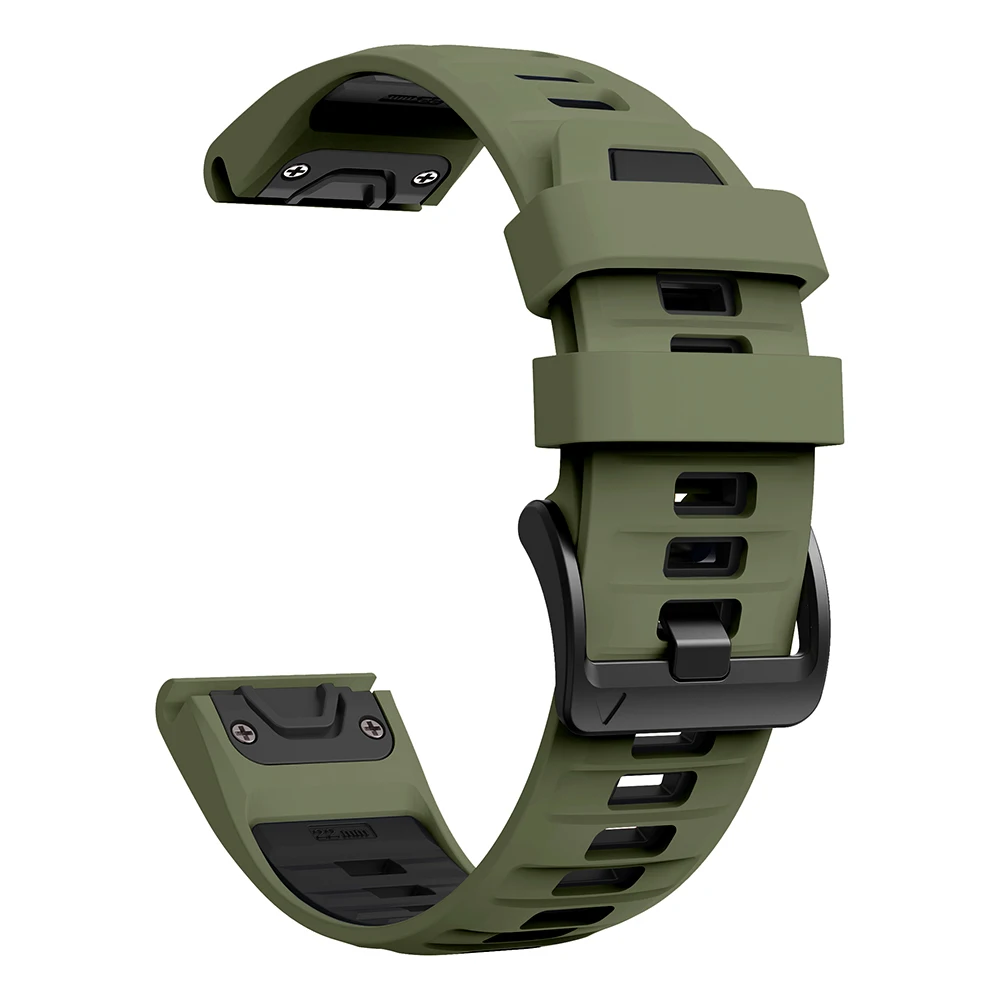 Silicone QuickFit Release Watch Band - Soft Strap Bracelet, 22mm and 26mm