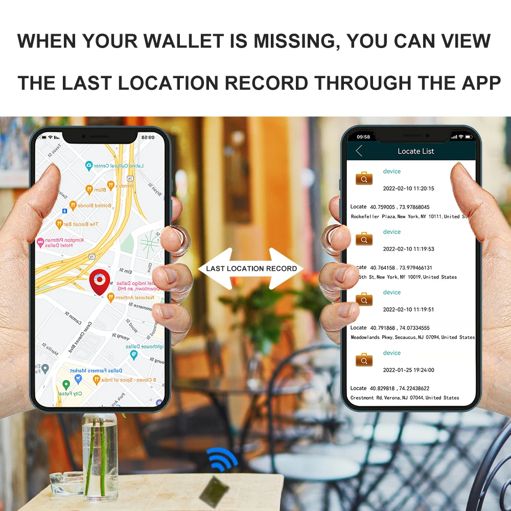 Smart Women wallet gps trackig wallets for girls birthday mothers day gadget gift for Android and IOS device 6