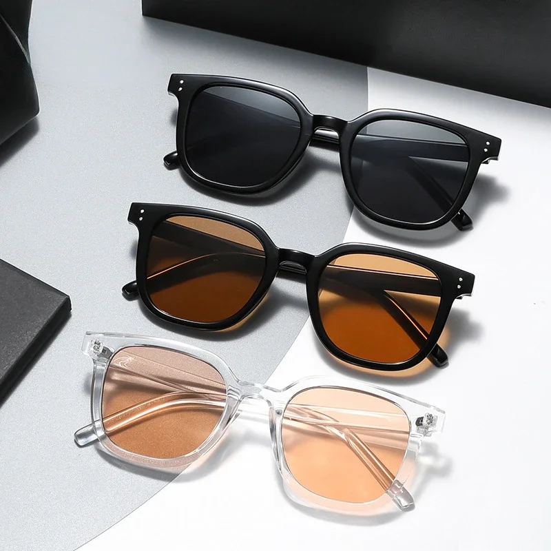Myopia Sunglasses for Men Women Classic Square Black Frame Sun Glasses Driving Finished Myopia Shades Eyewear -50 To -600