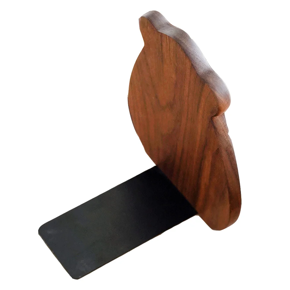 

1Pc Adorable Bookend Bookshelf Accessory Wooden Book Fixator (Wood Color)