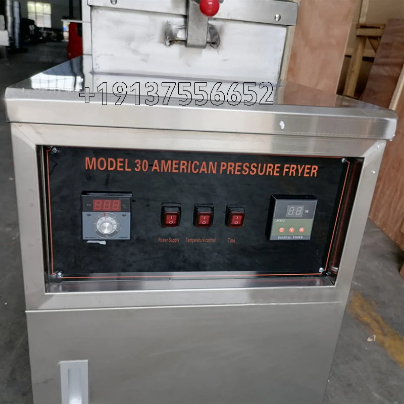 Electric Vertical Pressure Fryer 30L High Voltage Gas Commercial Stainless Steel Electric Heating  Fried Chicken Equipment 4