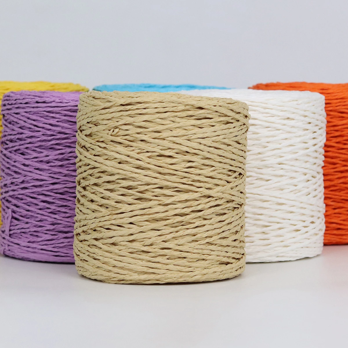 Raffia straw yarn 100g Handmade Knitting Summer Hat Bags Crocheting Handcrafts Material