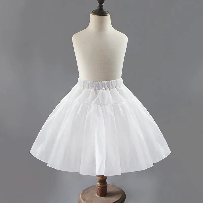 

New Style Petticoats for Formal Flower Girl Dress Little Girls Kids Crinoline White Short No Hoop Children Underskirt