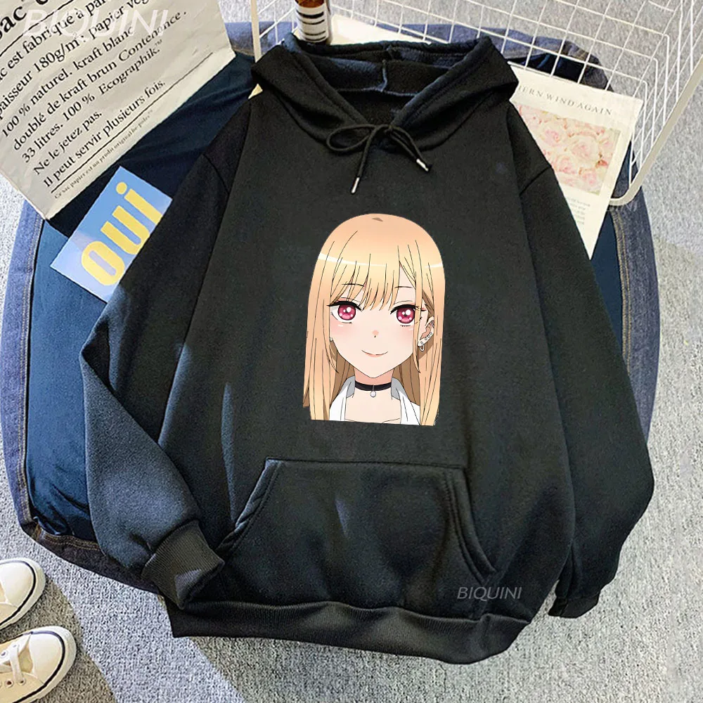 

Marin Kitagawa Oshi No Ko Aesthetic Clothes Women Winter Hoodies Kawaii Manga My Dress-Up Darling Sweatshirts Harajuku Jacket