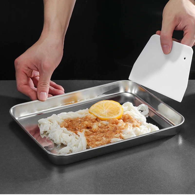 Storage Tray Wooden Serving Tray Kitchen Tray Bamboo Organizer Tray Jewelry Storage Tray Stainless Steel Food Storage Trays Rectangle Steamed Sausage Fruit Pans Water Bread Kitchen Baking Shallow Dish Serving Plate