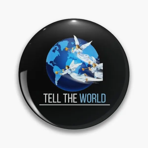 Seventh Day Adventist Three Angels Messa Soft Button Pin Collar Metal