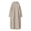 TWOTWINSTYLE Three Piece Set For Women Lapel Long Sleeve Coat High Neck Vest High Waist Spliced Appliques Skirt Chic Sets Female 3