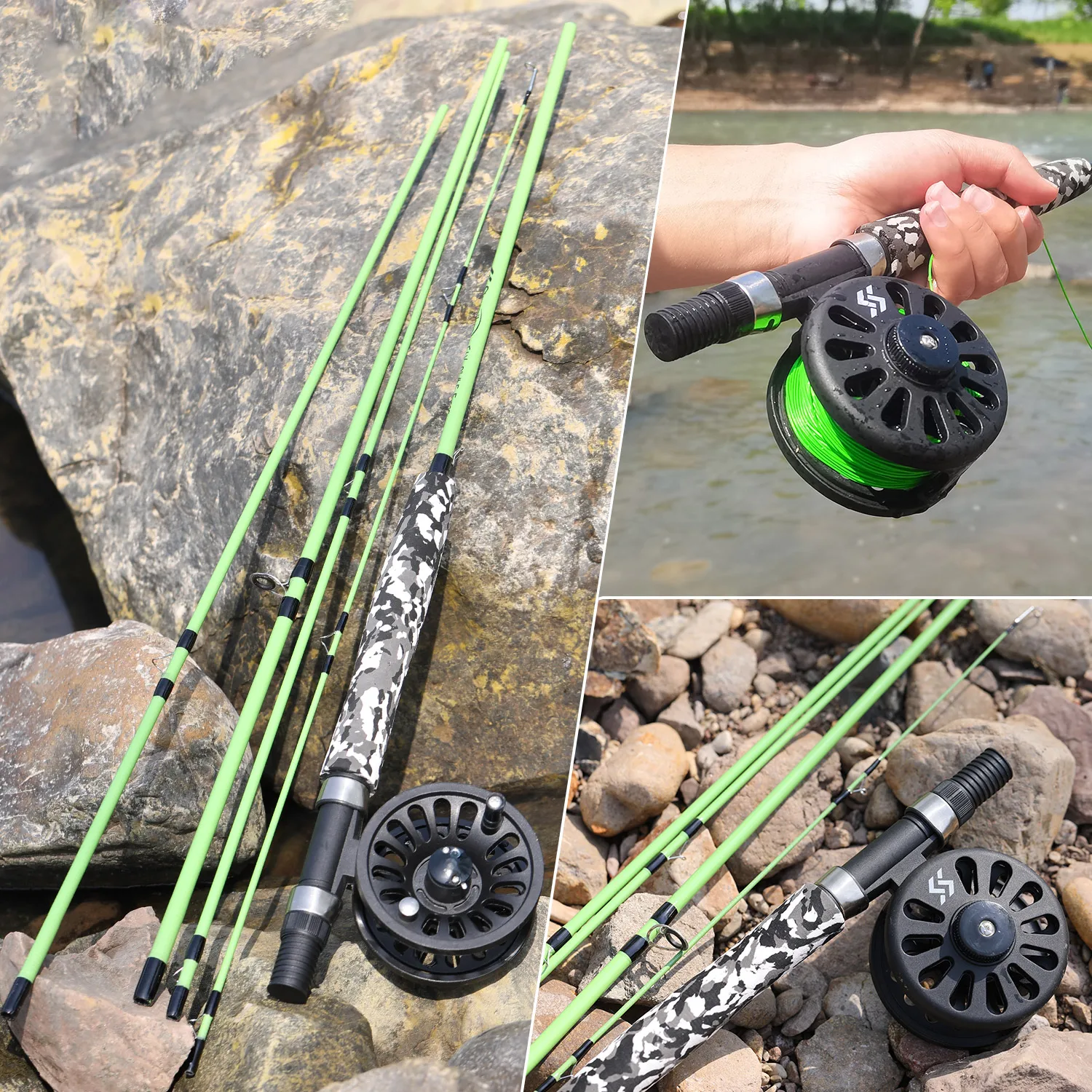 Carbon Fiber Fly Fishing Rod Combo 6