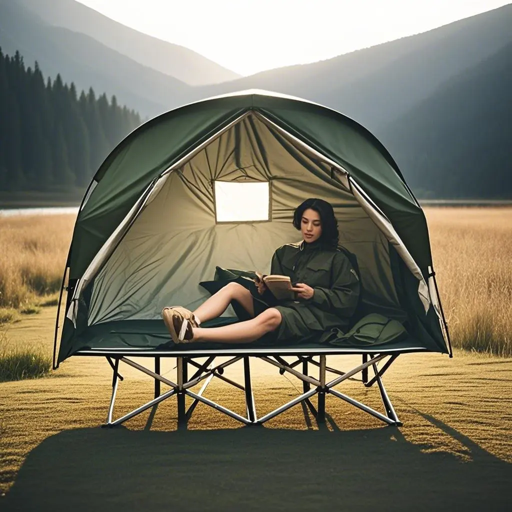 Portable 1-Person Waterproof Cot Tent 1