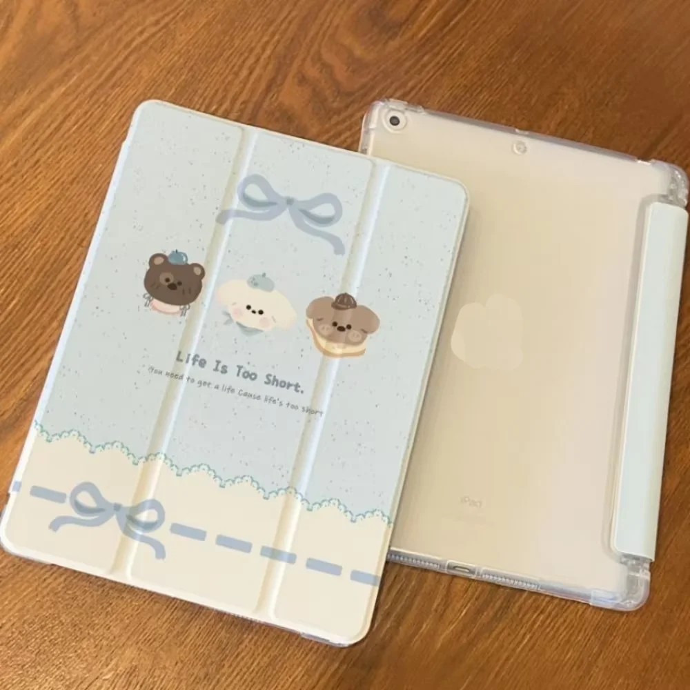 Cute Puppy Flip Smart Cover for Tablets - Enhanced Protection and Style