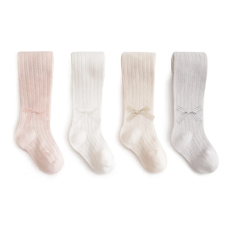 Newborn Baby Leggings Summer Girls Tights Ultra-Thin Hollowed Out Mesh Bow Princess Girls White Dance Pantyhose knit tights girls pantyhose children stockings