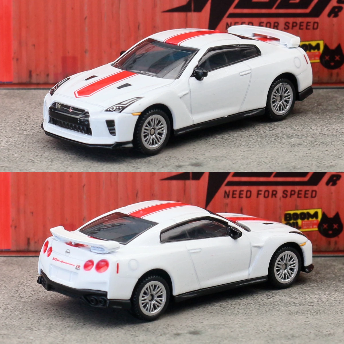 Collectible 1/64 Nissan GTR R35 Diecast Toy Car - Miniature Free Wheel Vehicle