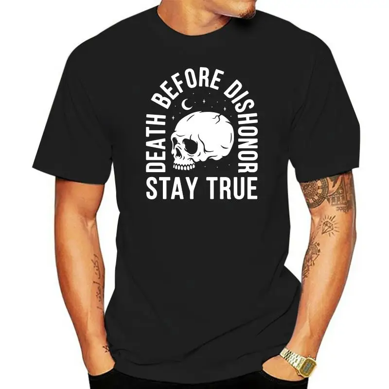 Death Before Dishonor Skull Mens Tee -Image By Street Tee Shirt