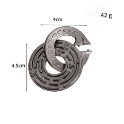 Classic IQ Metal Brain Teaser Baffling Puzzle Toy (2)