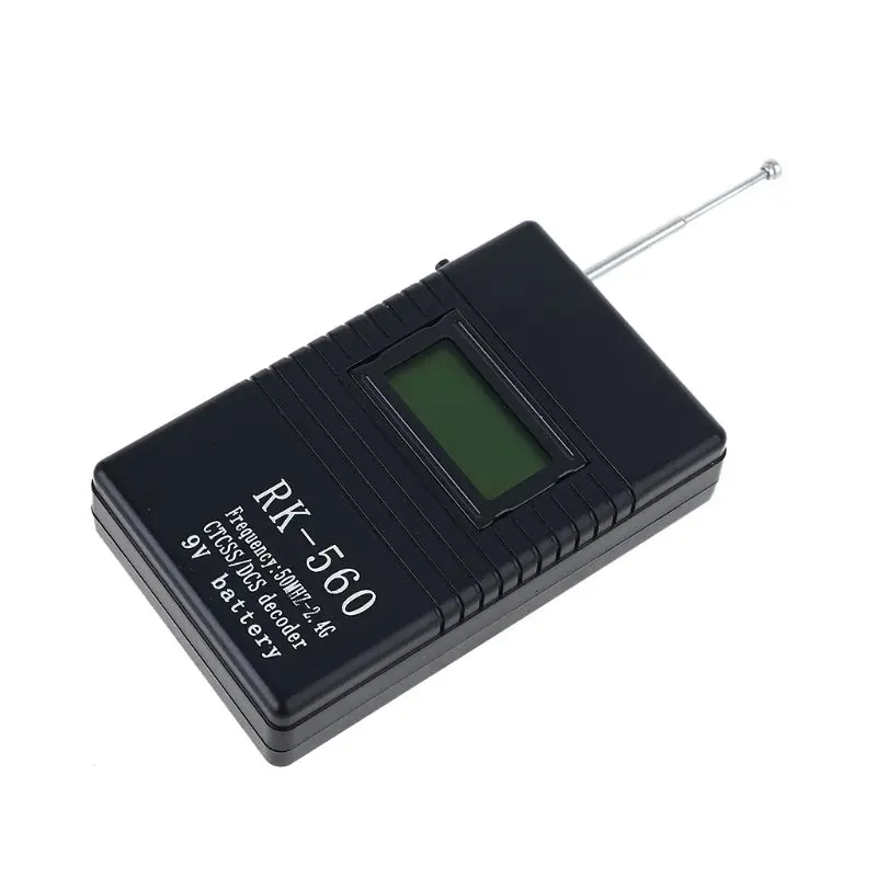 RK560 Portable 50MHz-2.4GHz Handheld Frequency Counter with Antenna for DCS CTCSS Walkie Talkie Radio Signal Frequency Test