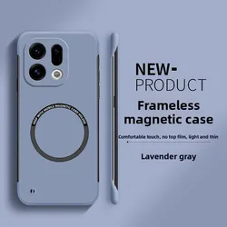 Ultra Thin Frameless Magnetic Phone Case - Rugged Matte Protective Cover - OPPO F31 Pro 5G (GRAY)