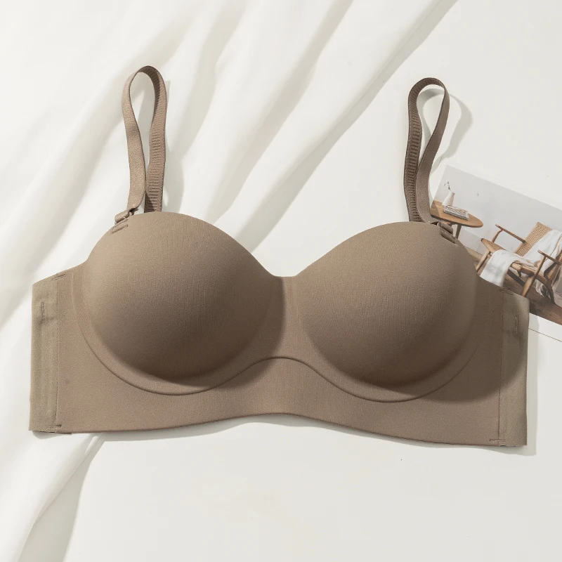 Women's Thiened Cartoon Bra Sl Underwear Gathered Small Chest Appears Large Externally Expansive No Trace Bra