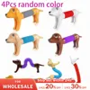 4pcs Sensory Toys for Kids, 4Pcs Pop Tubes Spring Dog, Stress Relief Pop Tubes,Birthday Presents, Toys For Children 1