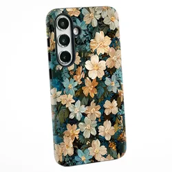 Retro Flower 2 - in - 1 Phone Case with Film Shell Cover - Galaxy S20 FE (Hua015)