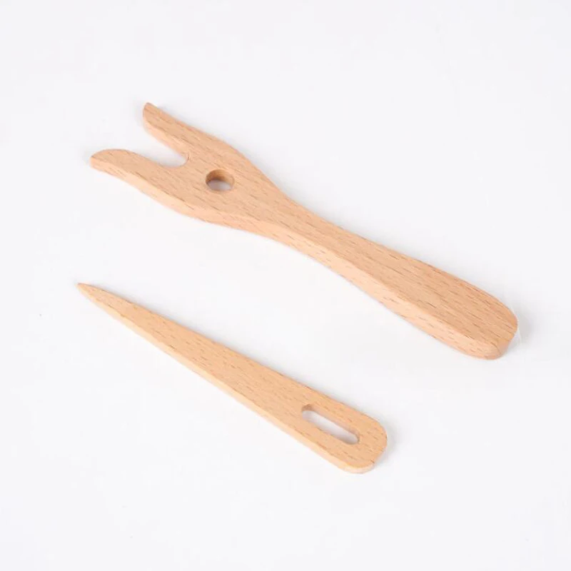 Big eye needle tapestry weaving tool, beech fork weaving machine
