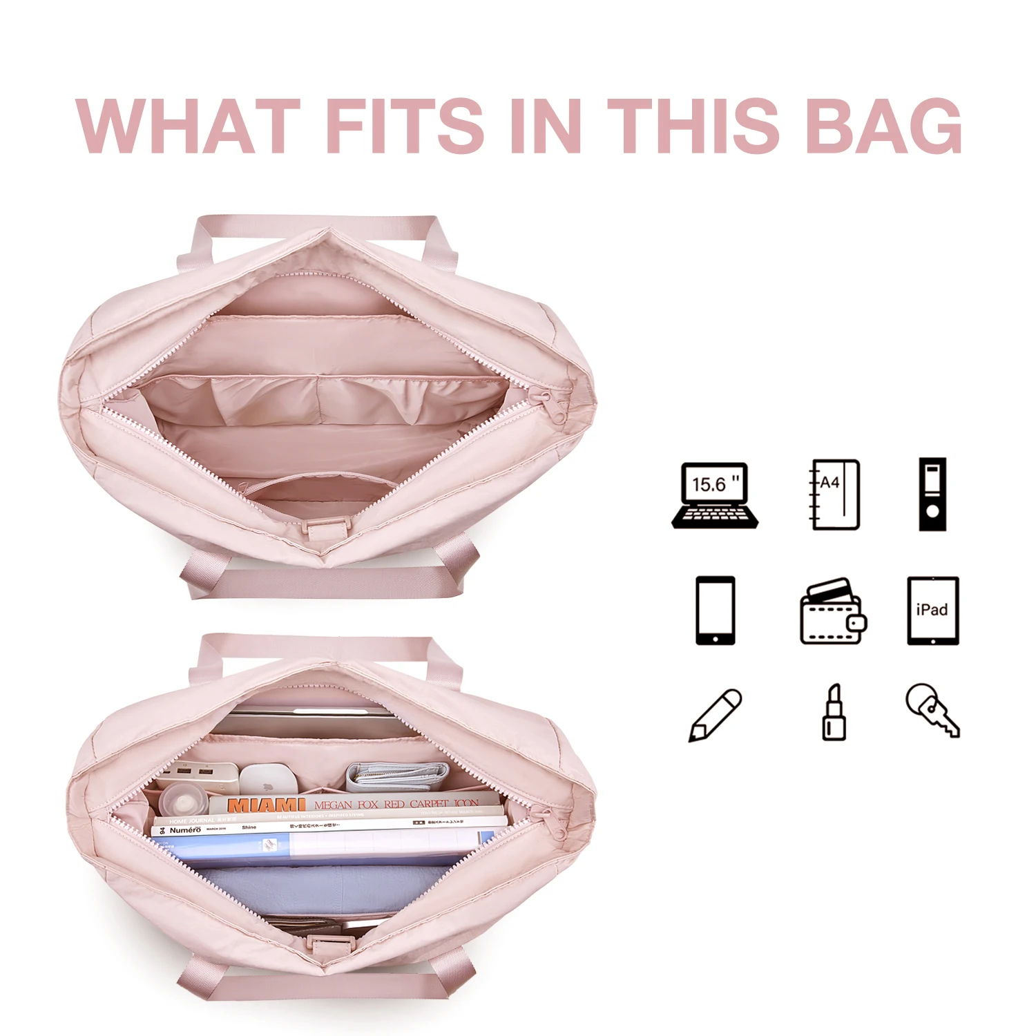 여성용 대용량 토트백, BAGSMART 숄더백, 크로스바디 백, 핸들 핸드백 칼리지 백, 여성용 쇼퍼백